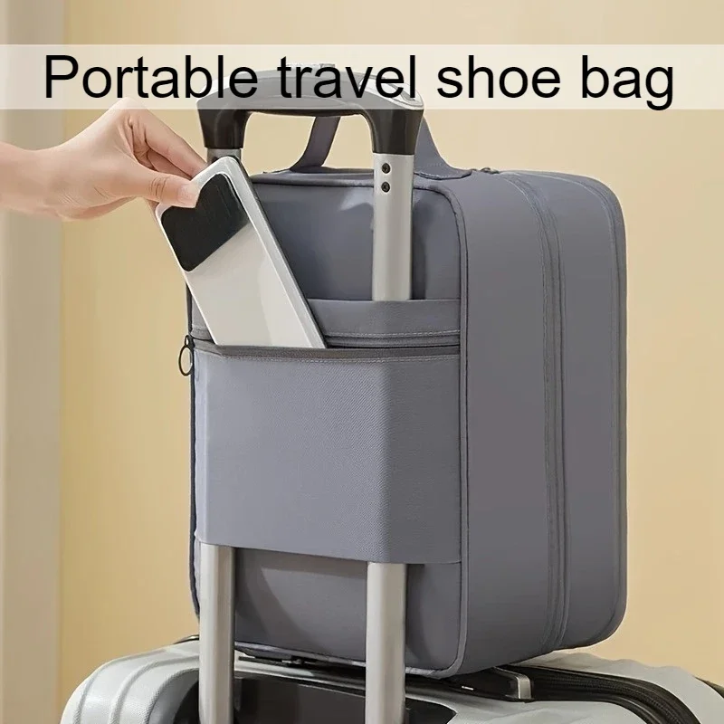 M/L/XL 3-Layer حقيبة تخزين الأحذية القابلة للتعليق مع سحاب مقاوم للماء قابل للطي منظم أحذية السفر للسفر في الهواء الطلق المنزل #3