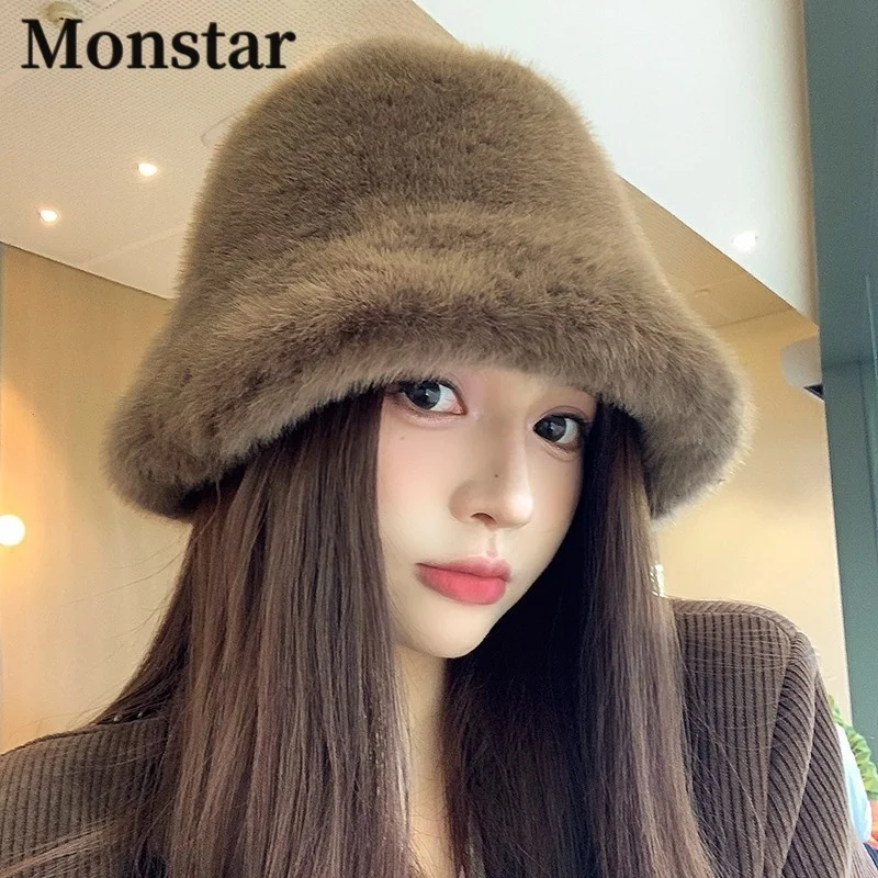 sombrero-de-pescador-de-pelo-sintetico-para-mujer-monstar-estilo-casual-sin-ala-copa-redonda-para-invierno-talla-grande