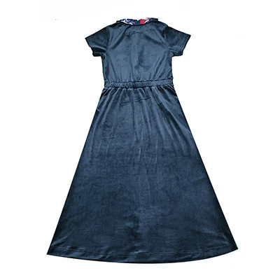 Familien-Shabbos Samt-Set Mädchenkleid Passendes T-Shirt Baby 2-Teiliges Set Langarm Kinderkleidung Blumenkragen und Knöpfe – Detail 17