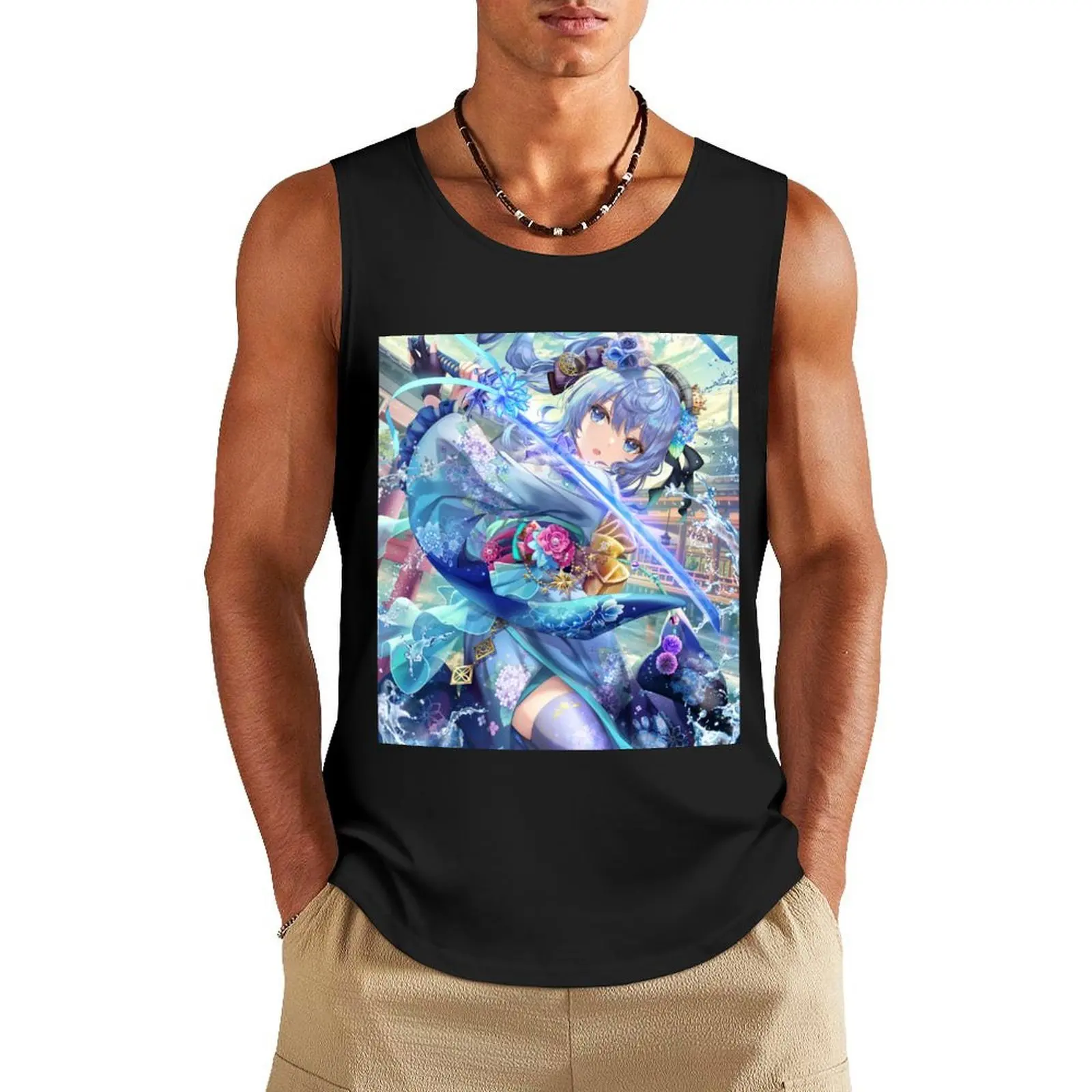 

Hoshimachi Suisei Tank Top Men's gym clothing Men's gym articles t-shirt Men's gym shirt men
