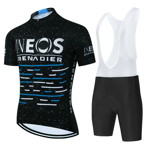 Imagen 2 del producto Conjunto de Ropa de Ciclismo para Hombre, Jersey y Pantalones Cortos de Ciclismo para Hombre, Ropa Deportiva para Hombre, Conjunto Deportivo para Bicicleta de Montaña, Ropa de Ciclismo de Verano