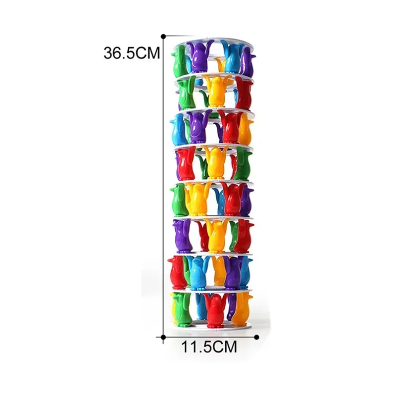 Penguin Tower Collapse Balance Game Toy For Children Party Family Funny Games Crazy Penguin Crash Tower Toy Table Games