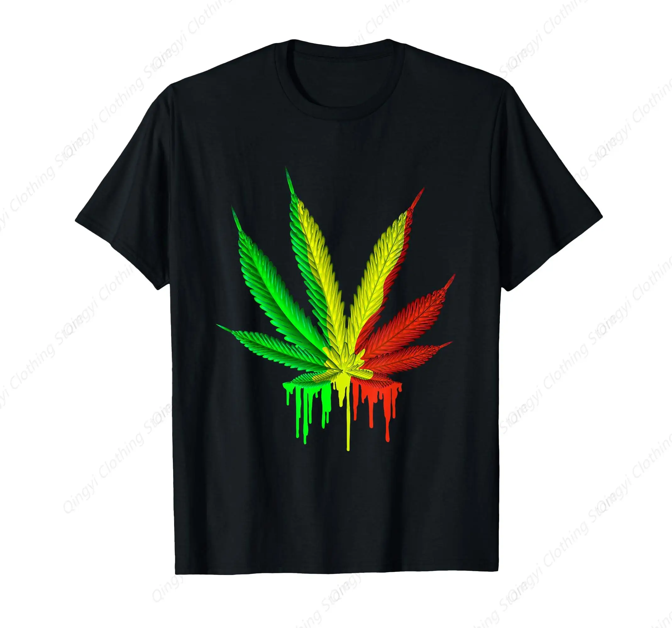 

Marijuana Leaves Weed Pot Jamaican Rastafarian Leaf T-Shirt