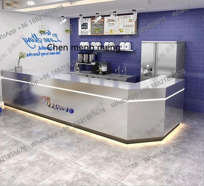 

Stainless steel bar Beauty salon checkout page Hotel lobby, reception desk
