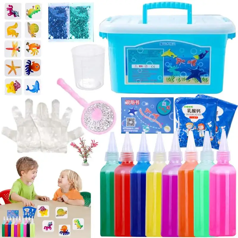 Magic Water Elf Creative 3D Magic Gels Mold Kit Colorful Water Gels Toy 3D Handmade Water Toy  Science Experiment DIY Kit