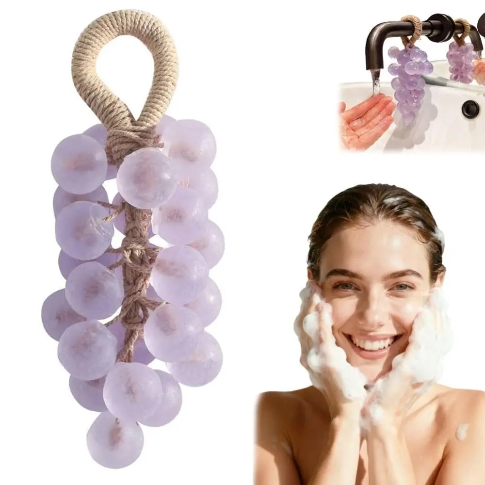 

Подарки Виноградное мыло ручной работы на веревке Прозрачный целый пучок виноградной кластеры Кристалл DIY Виноградное мыло