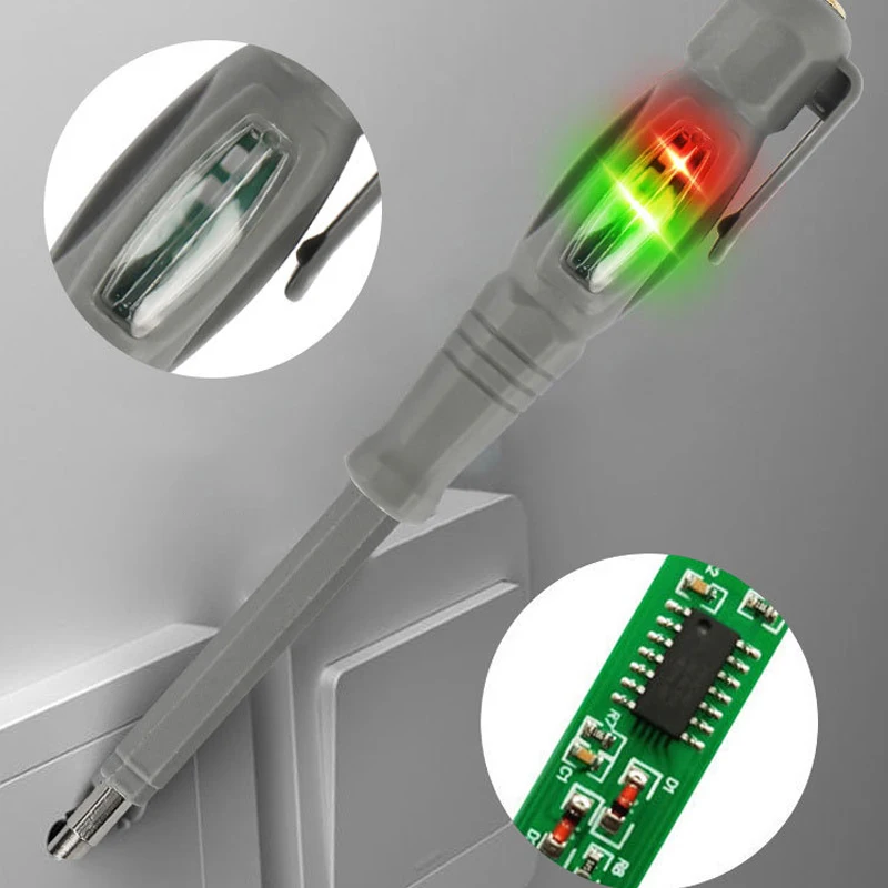 متعددة الوظائف كهربائي اختبار مفك التيار المتناوب عدم الاتصال التعريفي اقلام الفحص جهاز قياس الجهد الكهربائي 6-250 فولت أضواء الحث الأحمر الأخضر