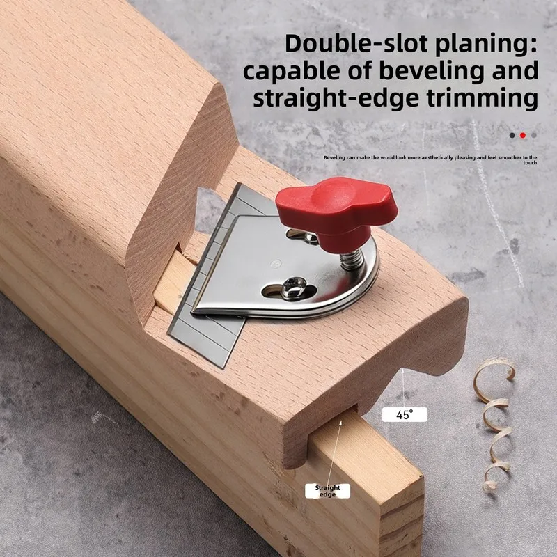 Multi-functional woodworking tool45°Gypsum board chamfering tool Double-slot beech wood quick edge trimmer for gypsum board