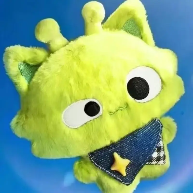 1Pc Cartoon Alien Cat Plush Keychain, Versatile Cute Room Decoration Accessory, Surprise Gift Plush Alien Cat Key Ring