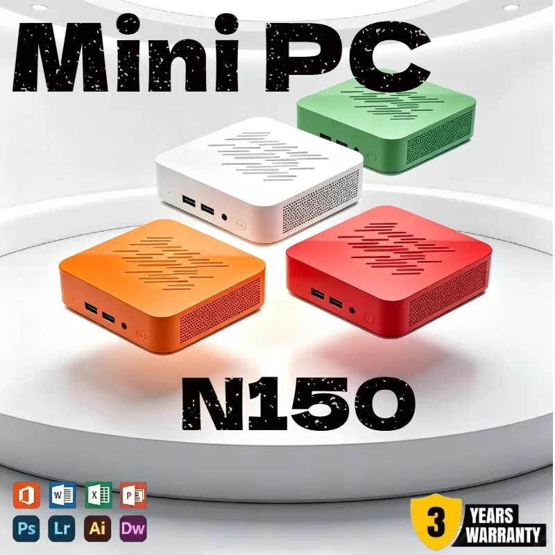 New Mini PC Intel N150 16GB RAM Optional 1TB 2TB Large SSD 4K HD Output Home Gaming Office Mini Desktop Computer