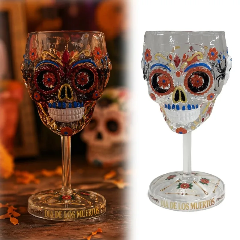 Skull Wine Goblet Barware Accessories Whiskey Cup Drinking Glasses Goblet Drinking Cup for Liquors After-Dinner Drinks and More