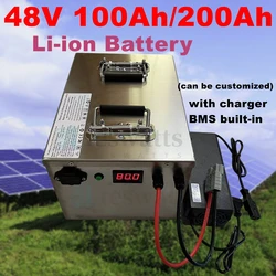 48V 100Ah 200Ah Lithium battery for 18kw 10kw inverter solar panels telecommunication Forklift ups+Charger