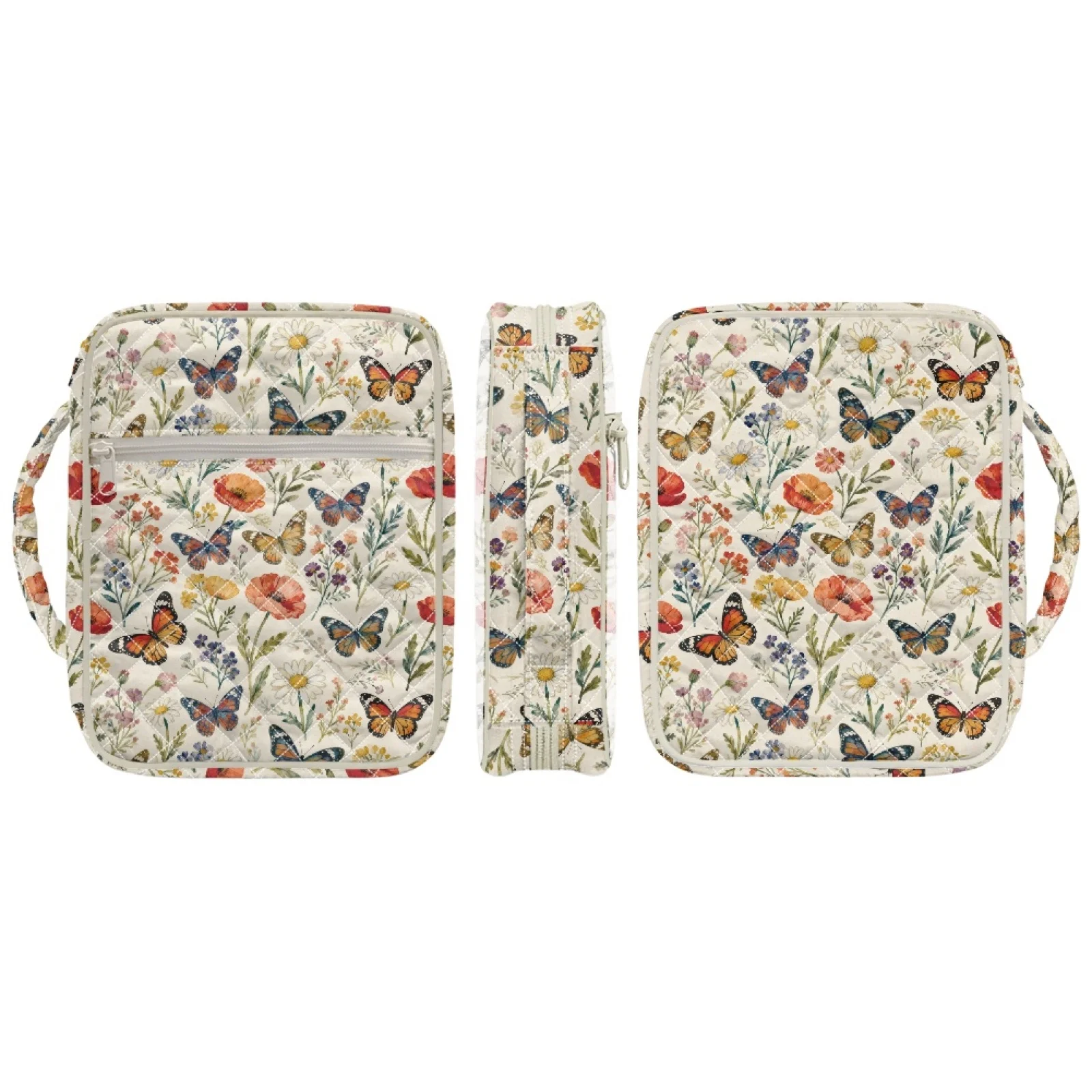 Coloranimal Butterfly Floral 2026 Collection Bible Study Bag Stretch Polyester Waterproof Bible Cover Case for Women
