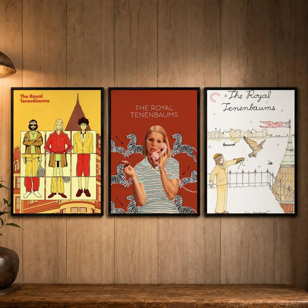 Elite Movie T-The Royal TenenbaumsS Poster Self-adhesive Art Poster Decoracion Painting Wall Art White Kraft Paper Home Decor