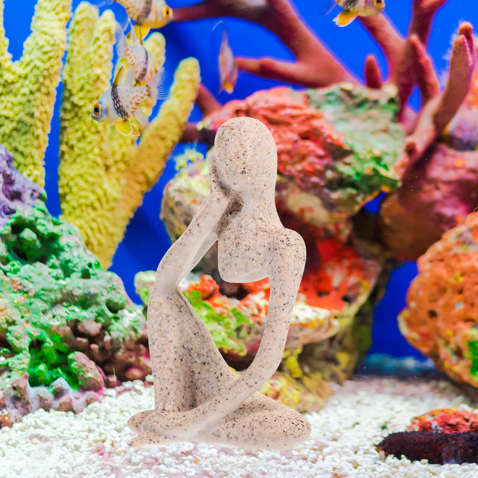 

Resin Abstract Thinker Sculpture for Desktop Bookshelf Study Room Home Office Artistic Decor Thinker Statue Resin Home Decor