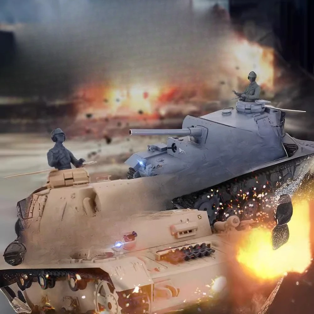 Remote Control Tank Metal Tracked Launchable Battle Model