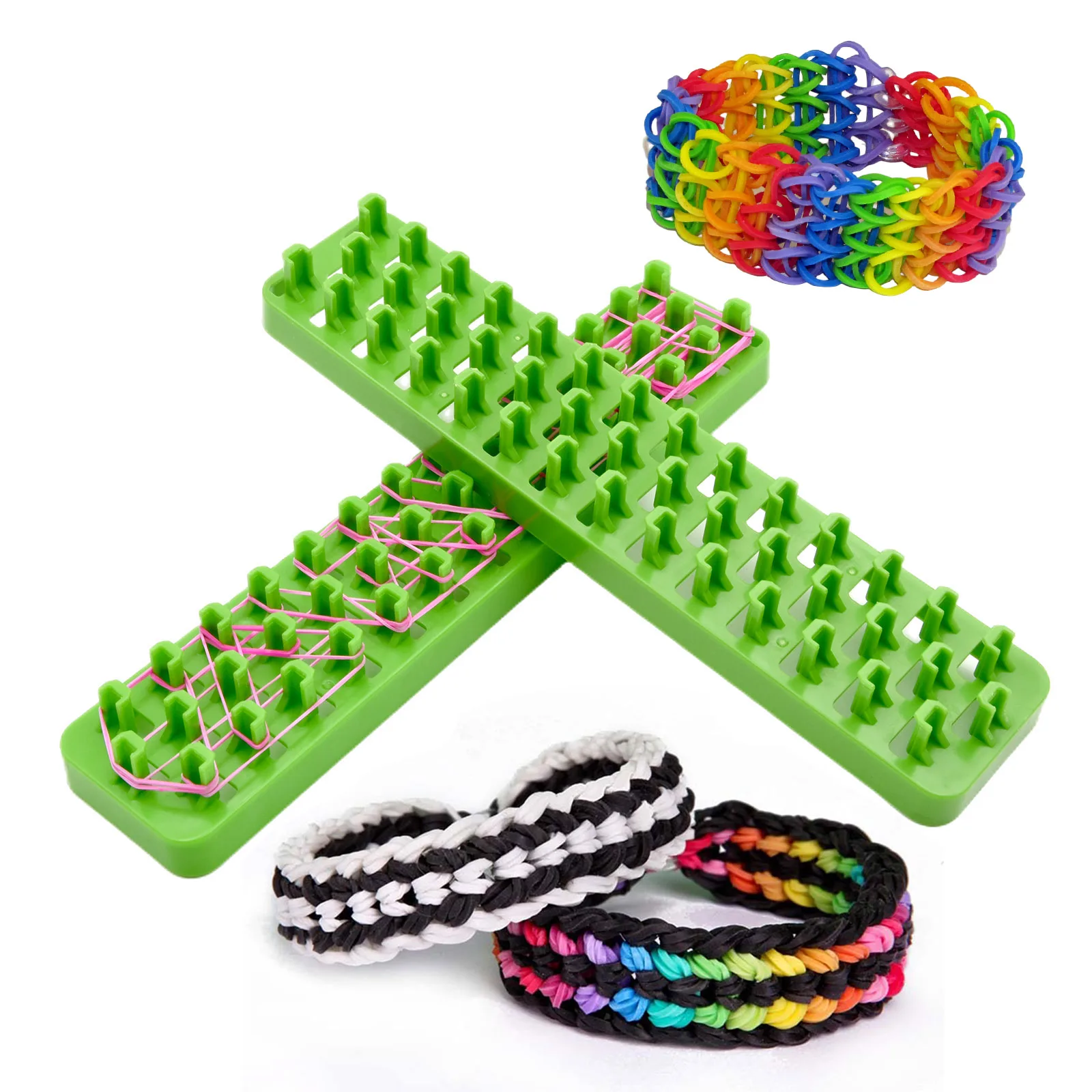 Kintting bands Loom for Colorful Rubber Band DIY To Weaving Machine  Handmade Knitted Elastic Chain Bracelet Art and Craft Toy