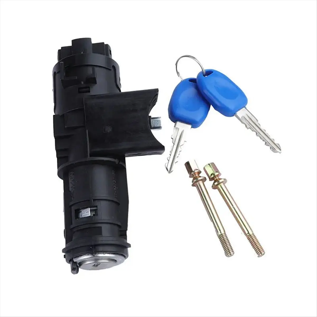 #69J Automotive Parts & Accessories,Car Ignition Lock Cylinder & 2 Keys For Fiat Doblo Albea Idea Panda (Black)
