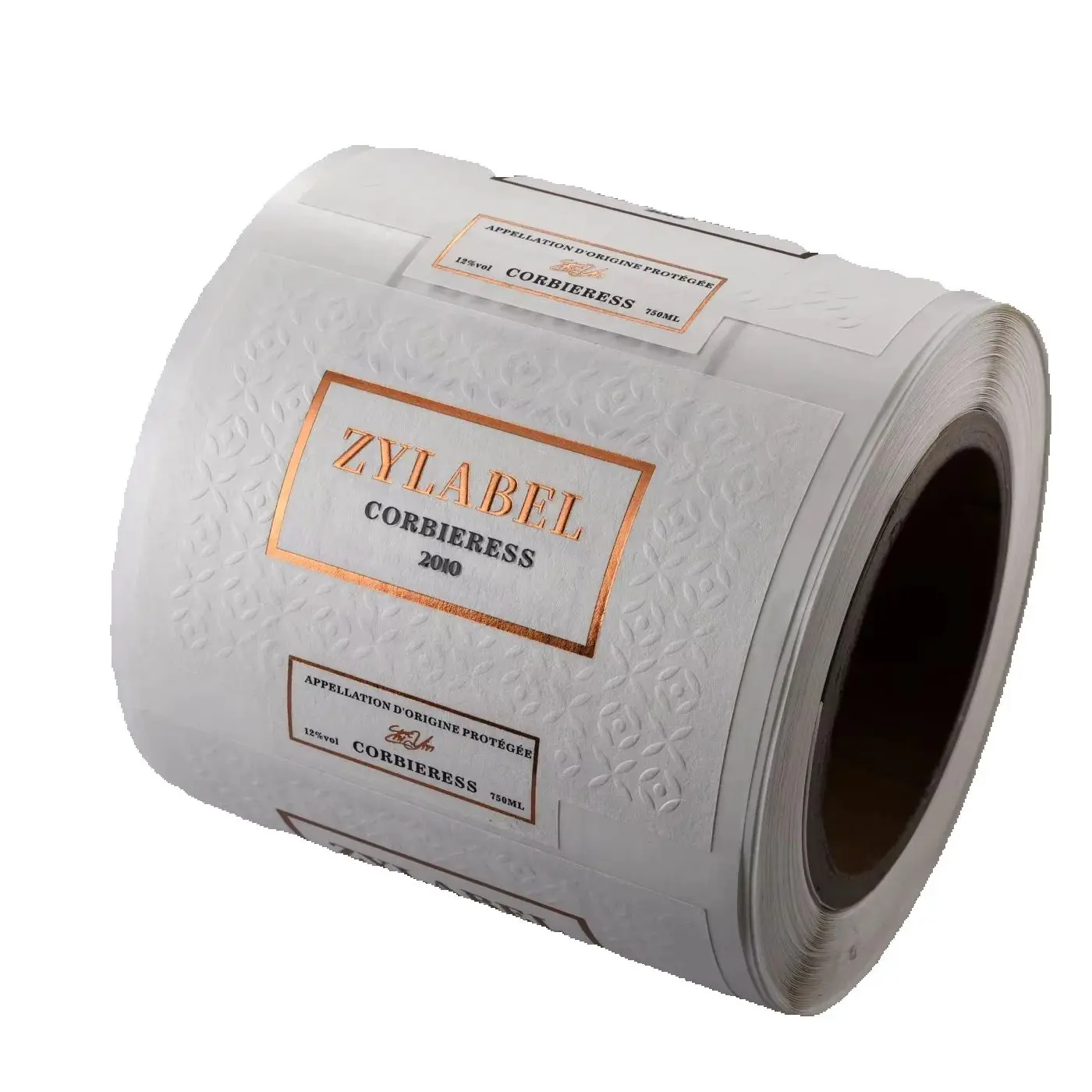 

Custom Embossed Art Paper Labels｜3D Logo｜Thick White Paper｜Adhesive