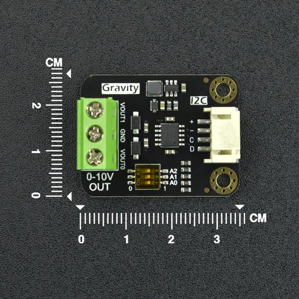 I2C to 2 channels of 0~ 10V voltage module