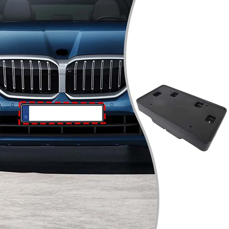 

1 шт. ABS черный для BMW 5 серии G60 2024 + Стайлинг автомобиля, передний номерной знак, аксессуары для внешней модификации автомобиля (версия для США)