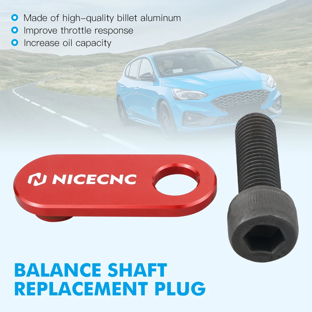 NICECNC Balance Shaft Replacement Plug Delete Kit for Ford Focus Fusion Escape for Mercury Milan for Mazda 3/5/6  2.3L/2.5L