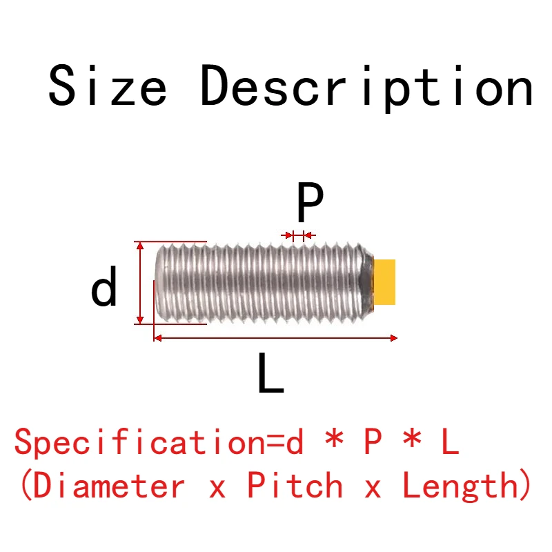 M4 M5 M6 M8 M10 304 Stainless Steel With Polyurethane Head Damping Set Screws Soft Rubber Head Hex Socket Headless Grub Screw