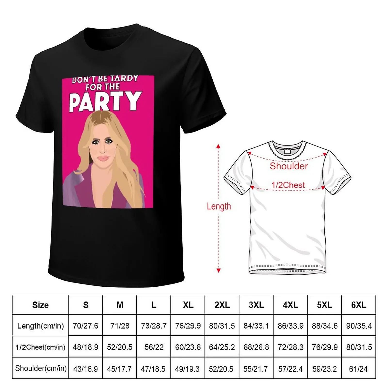 KIM ZOLCIAK Don't Be Tardy For The Party RHOA (Real Housewives of Atlanta) T-Shirt Simple Print Design T-Shirt