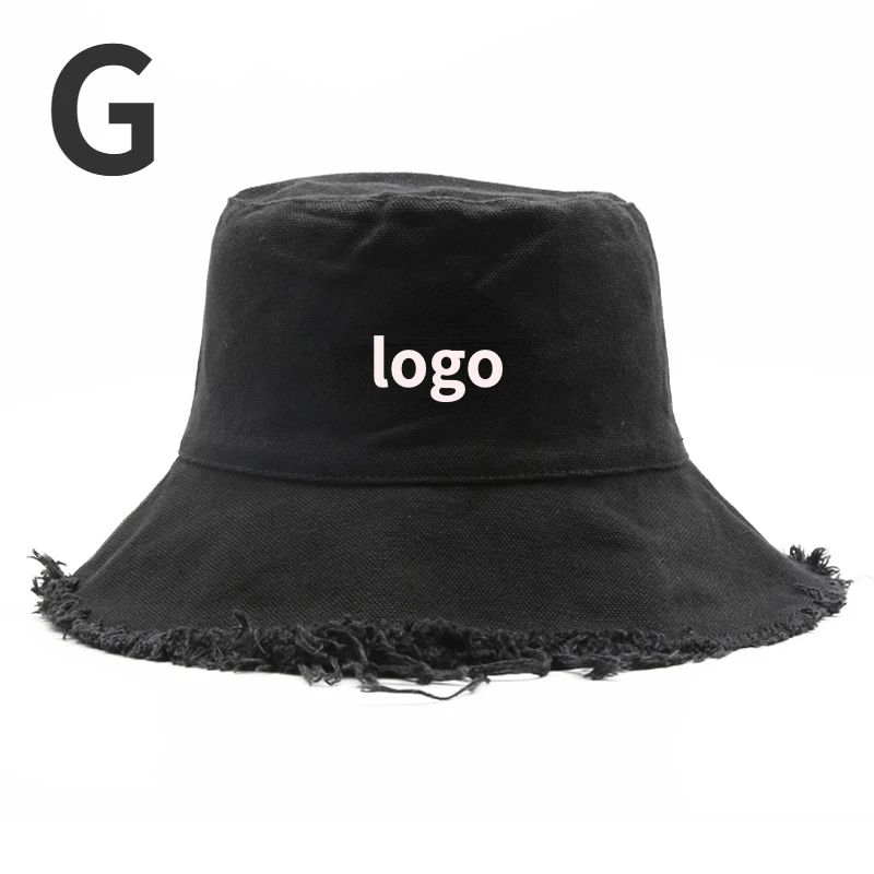 Customized Bob White Bucket Hats Unisexe Man Women Cotton Fisherman Caps Chapeau Uv Protection Beach Sun Hats for Women