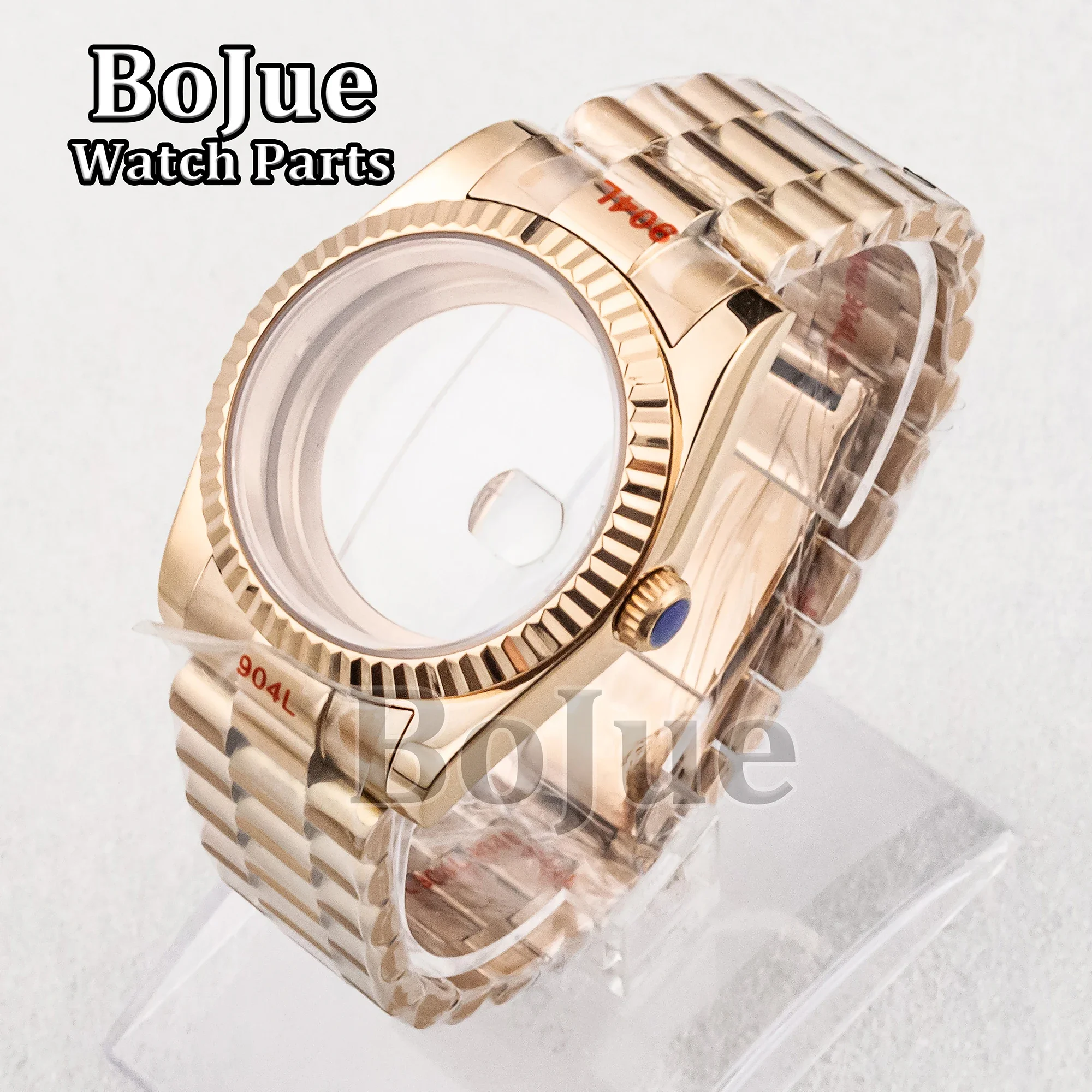 36mm/39mm Rose Gold NH35 Case President Bracelet Strap Watch Sapphire Glass accessories For nh35 nh36 Movement Dial Datejust