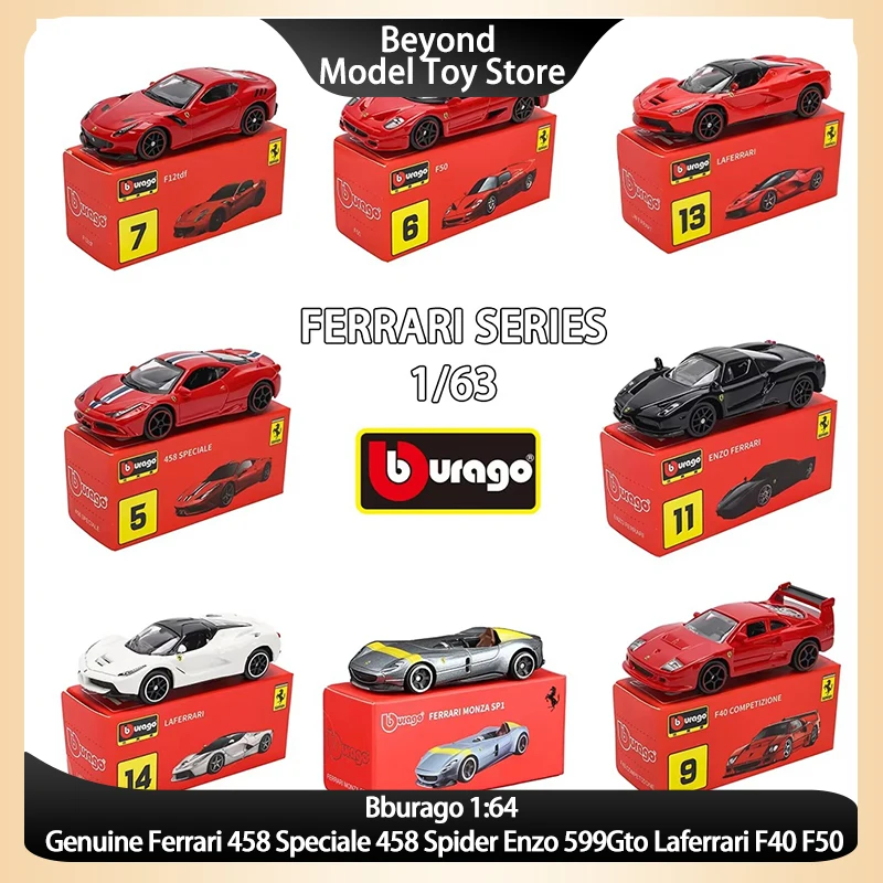 Bburago 1:64 Echt Ferrari 458 Speciale 458 Spider Enzo 599Gto F40 F50 Laferrari Legering Model Auto Collectie Speelgoed Verjaardagscadeau