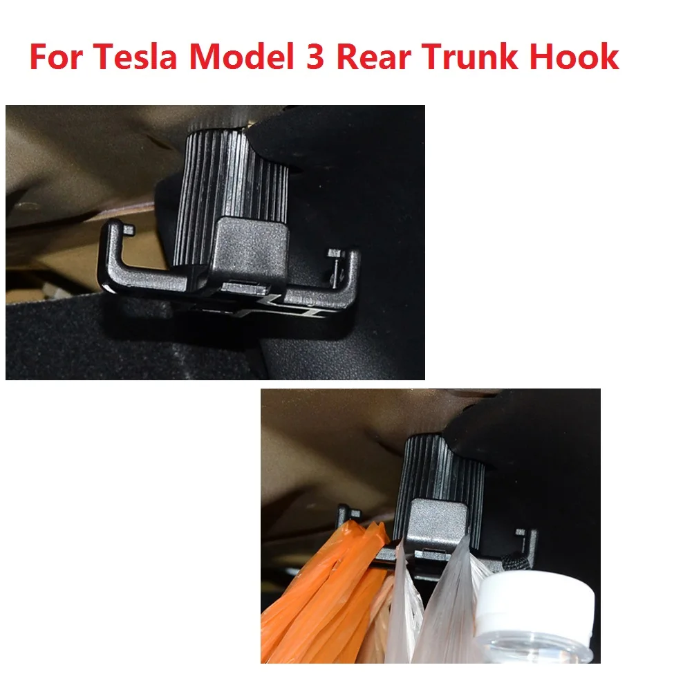 1 PCS for Tesla Model 3 Rear Trunk Hook Car Pendant Trunk Grocery Bag Hook Luggage Compartment Glove Bag Hook