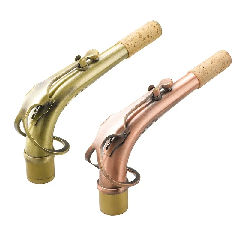 E Flat Alto Saxophone Curved Neck Brass Saxophone Mouthpiece Curved Pipe Antique Saxophone Neck Wind Instrument Accessories