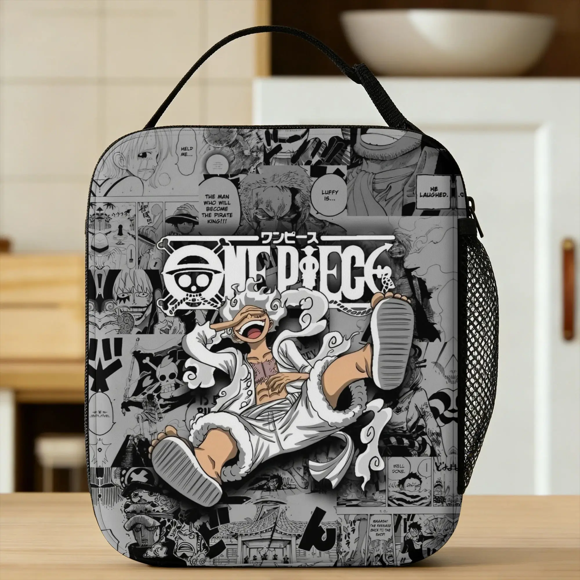 

Monkey D. Luffy Anime Insulated Lunch Bags Portable Meal Container Thermal Bag Tote Lunch Box Beach Outdoor Men Women