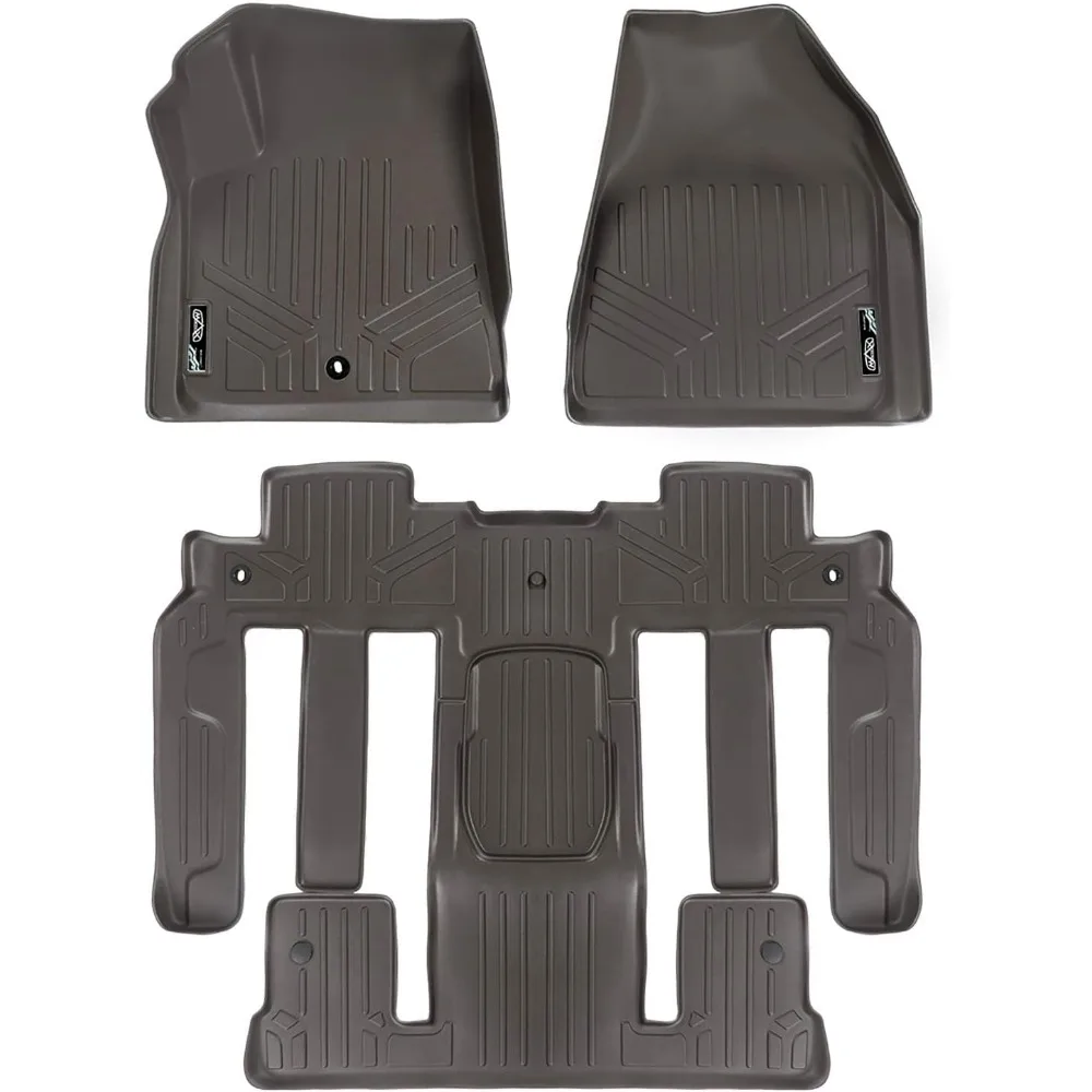 

MAXLINER Custom Fit 2 Row Cocoa Floor Mat Liner Set Compatible with 2009-2016 GMC Acadia/2017 Acadia Limited/2009-2010 Saturn Ou