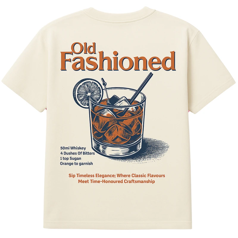 Cocktail Recipe T-Shirt Men Women Vintage Whiskey Drink Print Oversized Casual Streetwear Bartender Short Sleeve Tee Tops