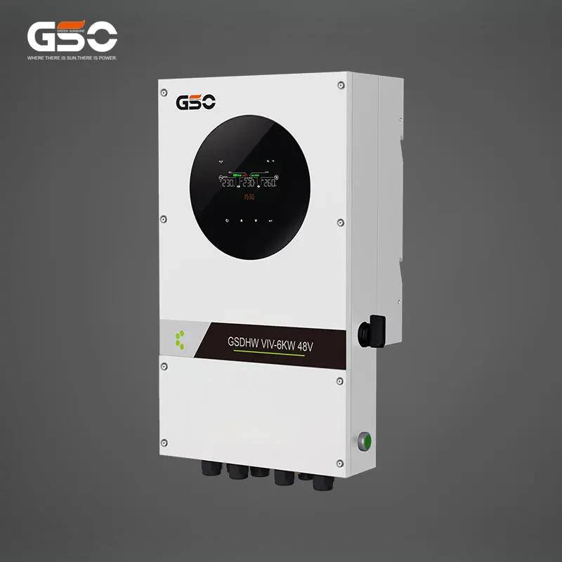 

GSO Hybrid 6KW 5KW On Off Grid Solar Inverter 6KVA Single Phase 220V Hybrid Solar Inverter for Solar Energy Systems