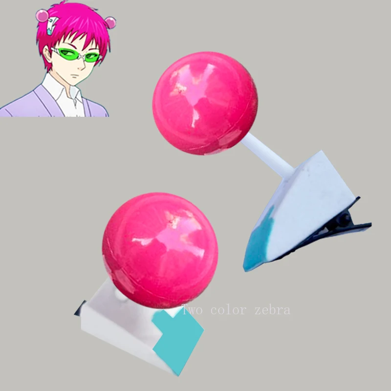 New! Saiki Kusuo Cosplayh Headwear Anime The Disastrous Life of Saiki Kusuo Rose Red Hairpin Hair Clip Cosplay Props Accessories image 2