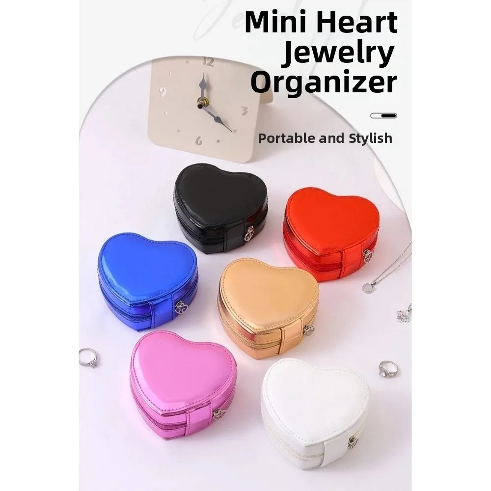 Velvet Travel Jewelry Organizer Box Soft Lining Anti-Scratch Jewelry Storage Boxes PU Leather Holder Bracelet Carrying Case