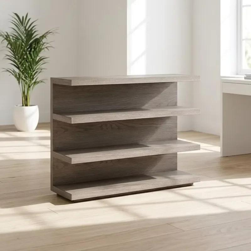 3 Tier Wooden Wall Mounted Storage Rack Desktop Organizer Shelf Console Table Cabinet for Living Room Home Decor Display