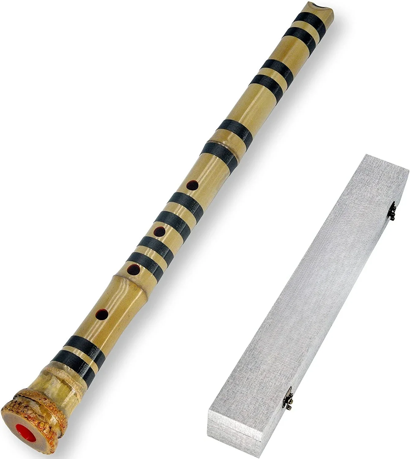 Professionally playing regular pipes, one foot eight inches, real bamboo flute instruments