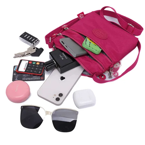 Imagen 2 del producto Bolsos de hombro tipo bandolera para mujer, bolso de nailon, bolso de mensajero de marca de lujo, bolso de mensajero pequeño para mujer, bolso de mano para mujer