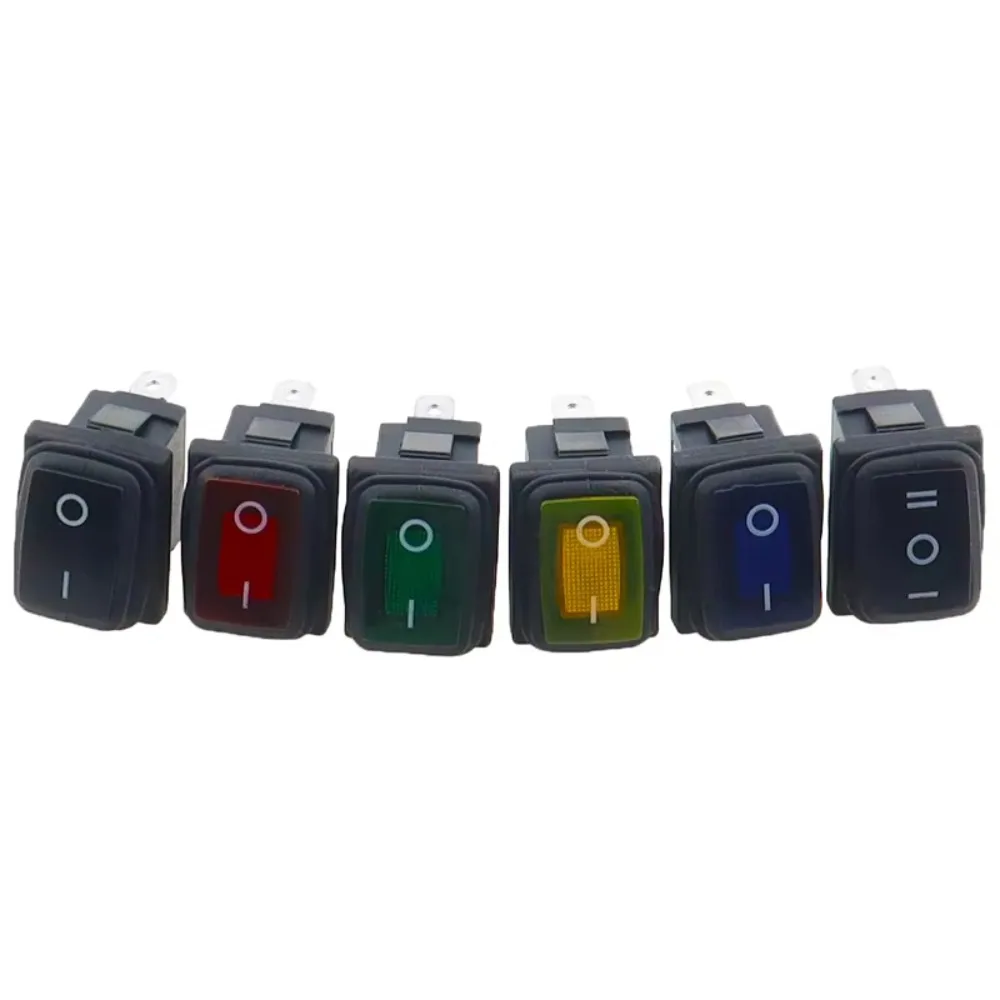 1 Uds KCD1 interruptor basculante  coche barco 6A/10A 250V/125V AC ON-OFF 250VAC 6A 125VAC 10A con luz Led 220V interruptor impe
