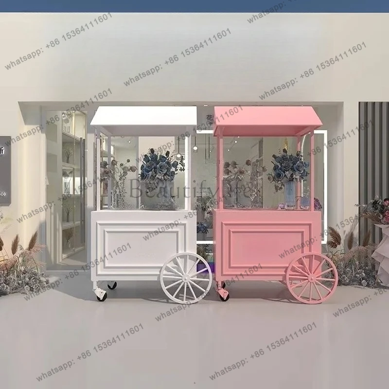 Beauty Flower Shop Outside Pendulum Coffee Shop Shopping Mall Promotional Sales Desk Ice Cream Mobile Car Flower Rack Car