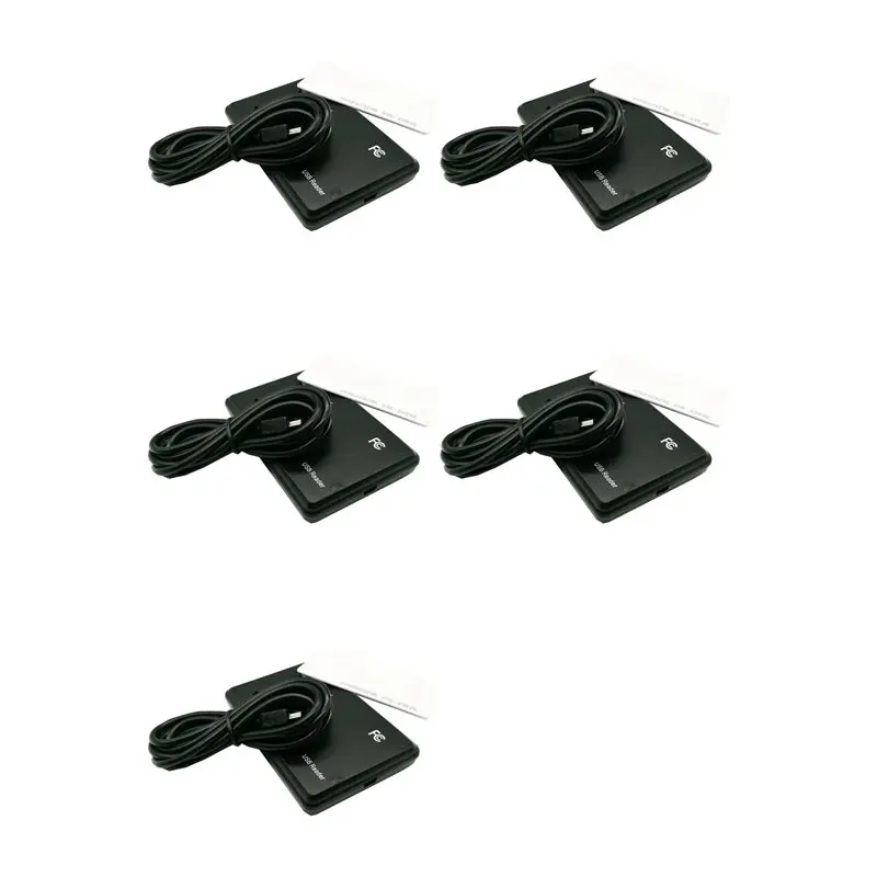 B24B 5X RFID Smart Card Reader With USB Port, 13.56Mhz IC Card, Contactless Sensitivity, Support Window System Linux