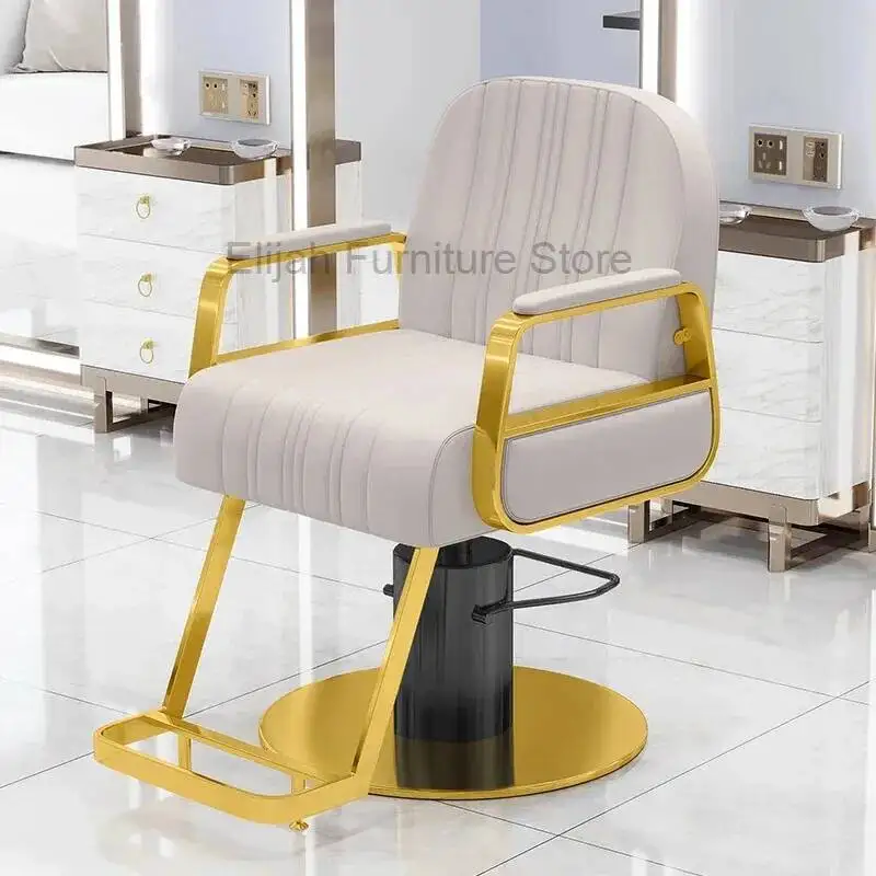Hydraulic Hairdressing Chair Salon Beauty Salon Professional Barber Promotion Chairs Pump Pink Reclining Barbing Red Tattoo Shop