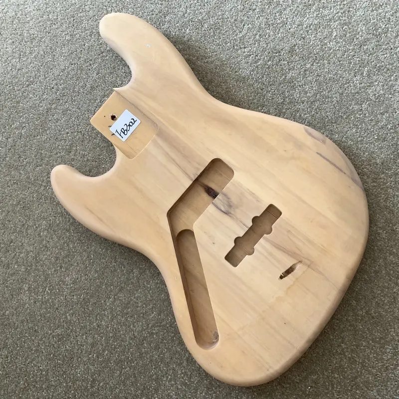 FB302 Left Hand Jazz Bass in Natural Solid Basswood 4 or 5 String Electric Bass Unfinished Body for Replace and DIY