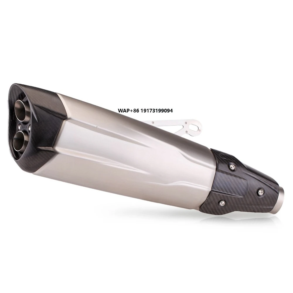 

Универсальный глушитель выхлопных газов из углеродного волокна 51 мм с двумя отверстиями для мотоциклов F750GS, F850GS, S1000RR, YZF R1, R3, K174