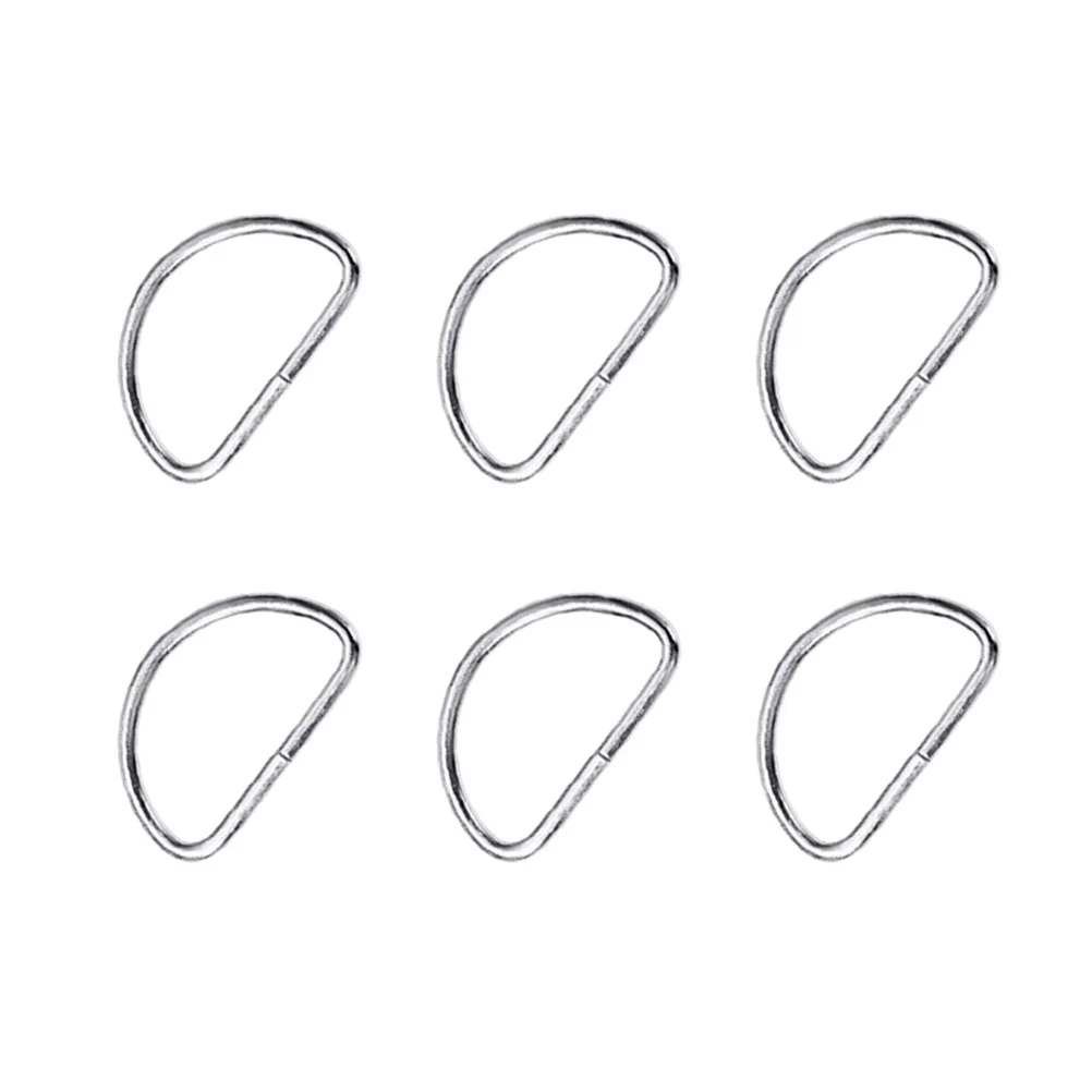 100PCS Metal Shoulder Strap D Ring Multipurpose Bag Webbing Ring Accessories for Luggage Clothes Backpack Belt (Silver)