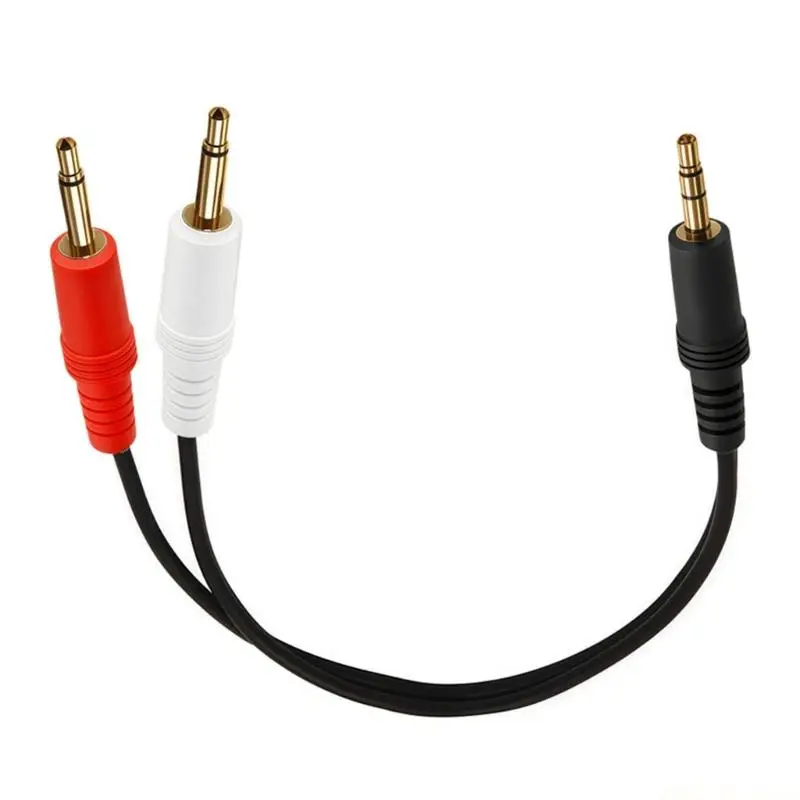 M5TD Travel Friendly 3.5mm Y Split Sound Cable Supports 2 Headphone Connection with Noise Reduced Transmission Technology